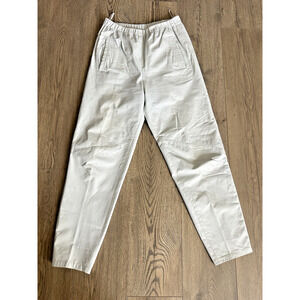 VTG Cedars Genuine 100% Leather Ivory Lined Elastic Waist Pants Women's Sz Small